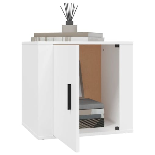NNEVL Bedside Cabinet White 50x39x47 cm