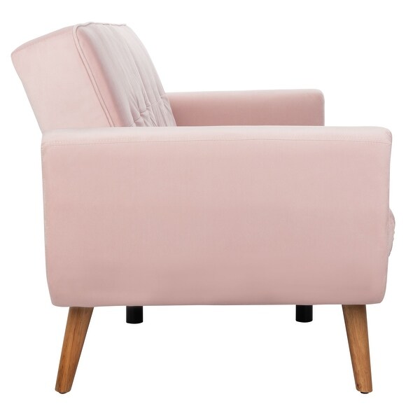 SAFAVIEH Bushwick Mid-century Foldable Futon Sofa Bed - 82.3" x 34.3" x 34.3"