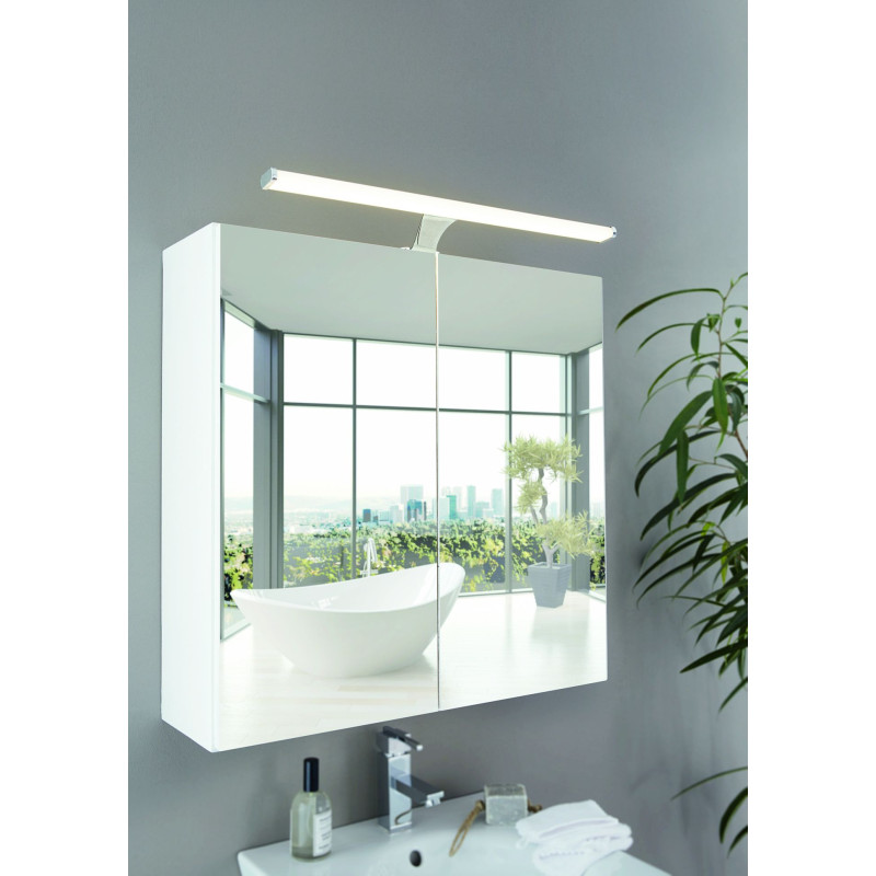 Applique LED pour miroir Vinchio chrome 60 cm 10 W EGLO