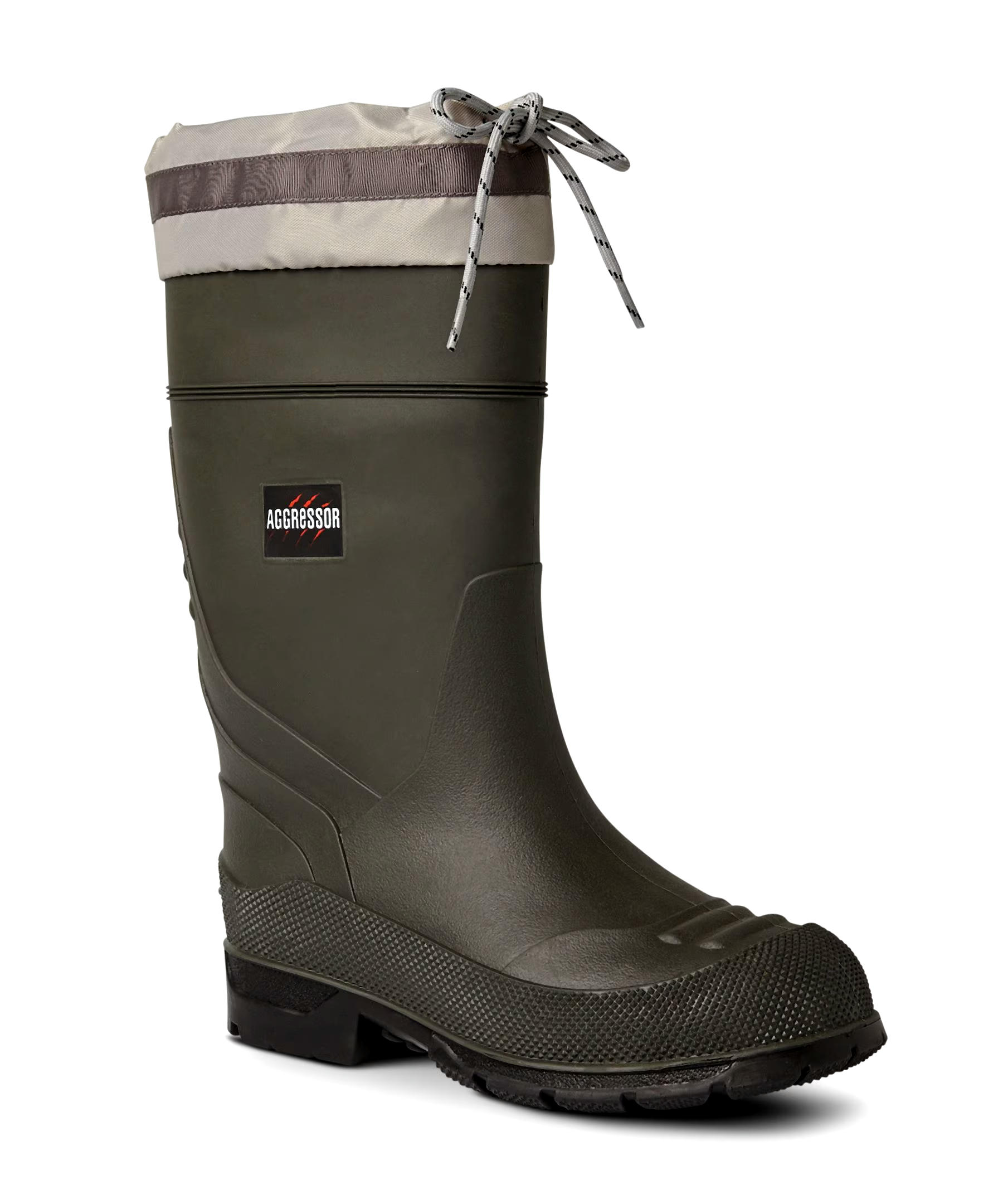 Aggressor Women's Non-Safety Toe Insulated Wet Weather Boots - Green