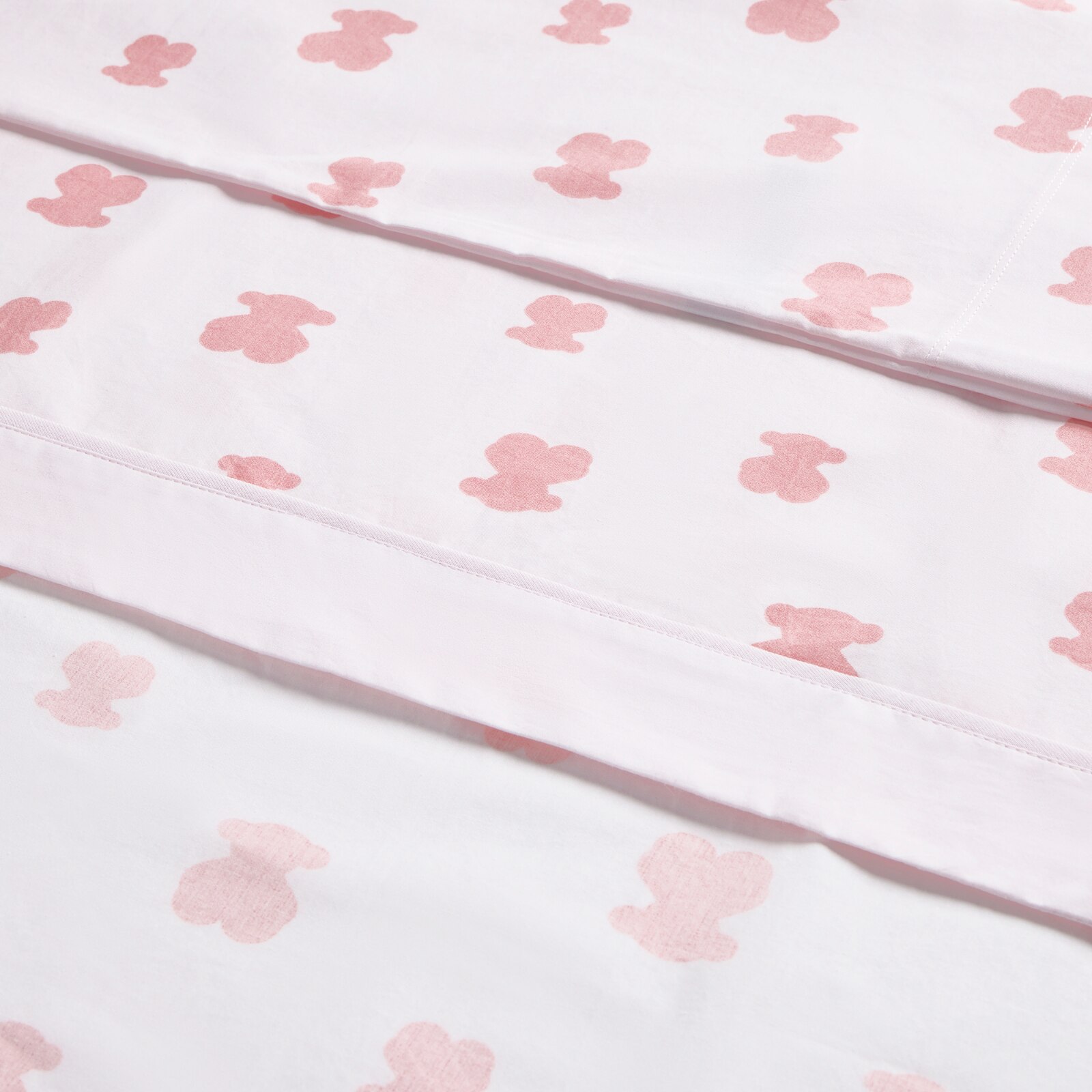 Set sábanas minicuna de bebé HFluffy rosa