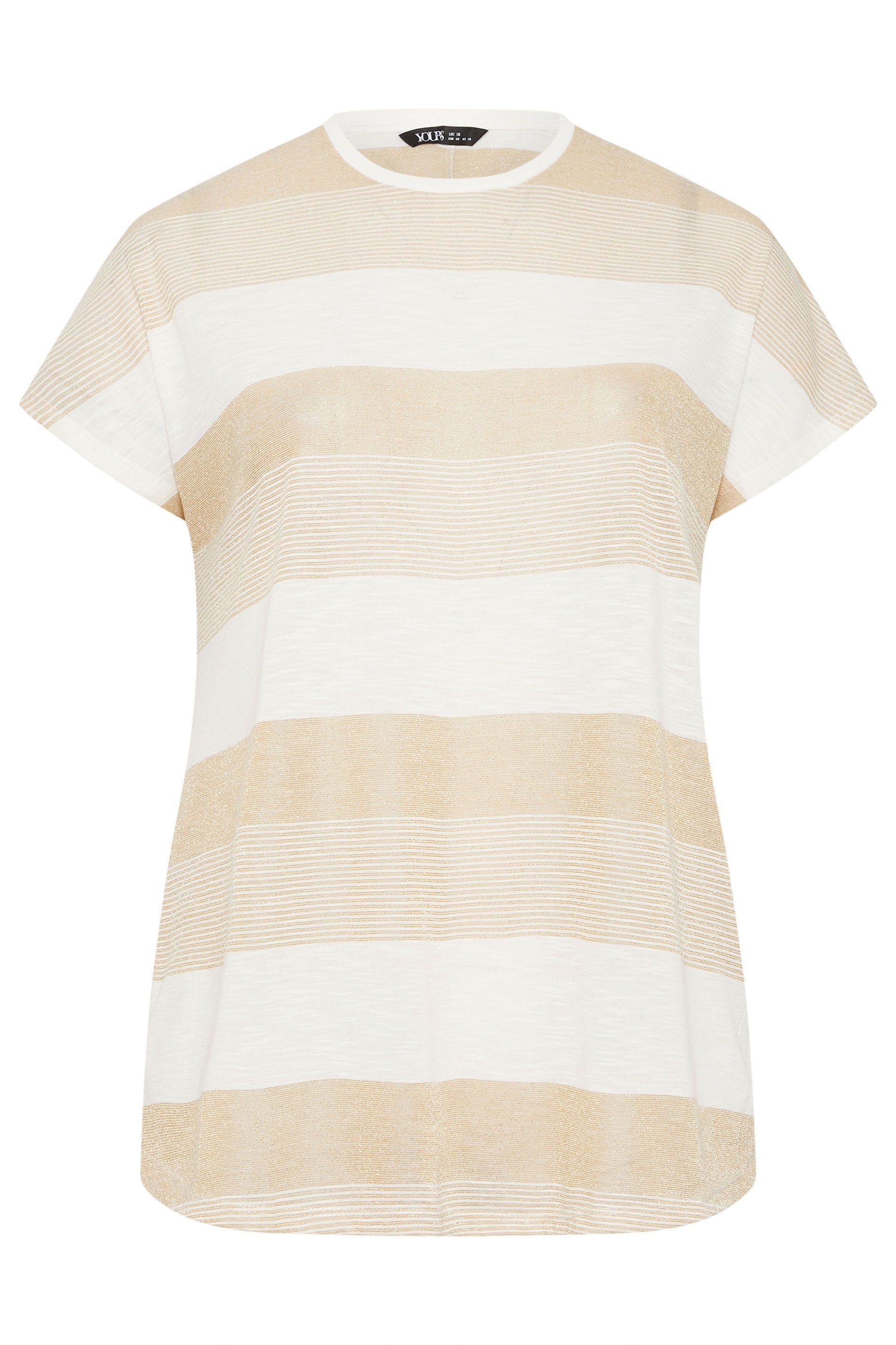 Yours Shimmer Stripe Top