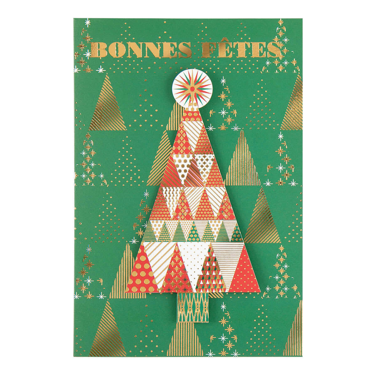 - Carte De Vœux Noël Chic Sapin Géométrique