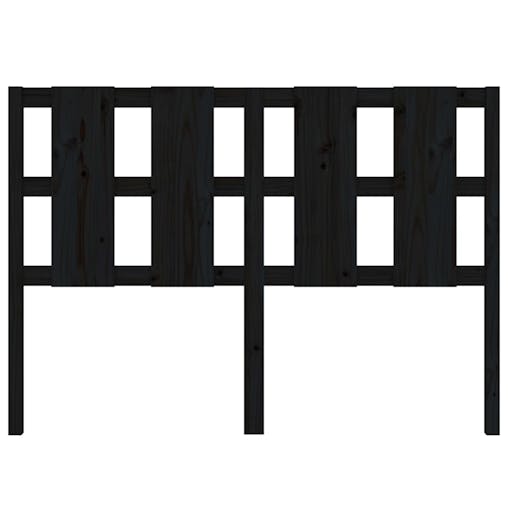 NNEVL Bed Headboard Black 140.5x4x100 cm Solid Wood Pine