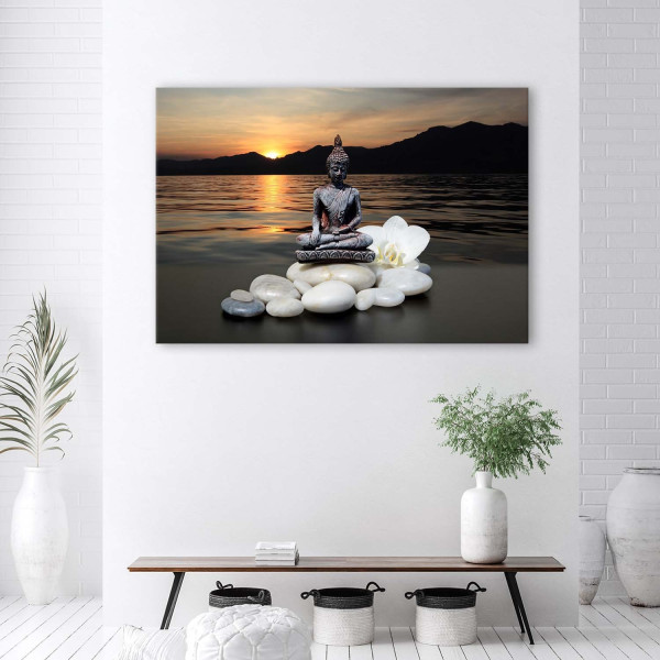 Feeby Obraz Buddha na tle zachodzącego słońca 60x40