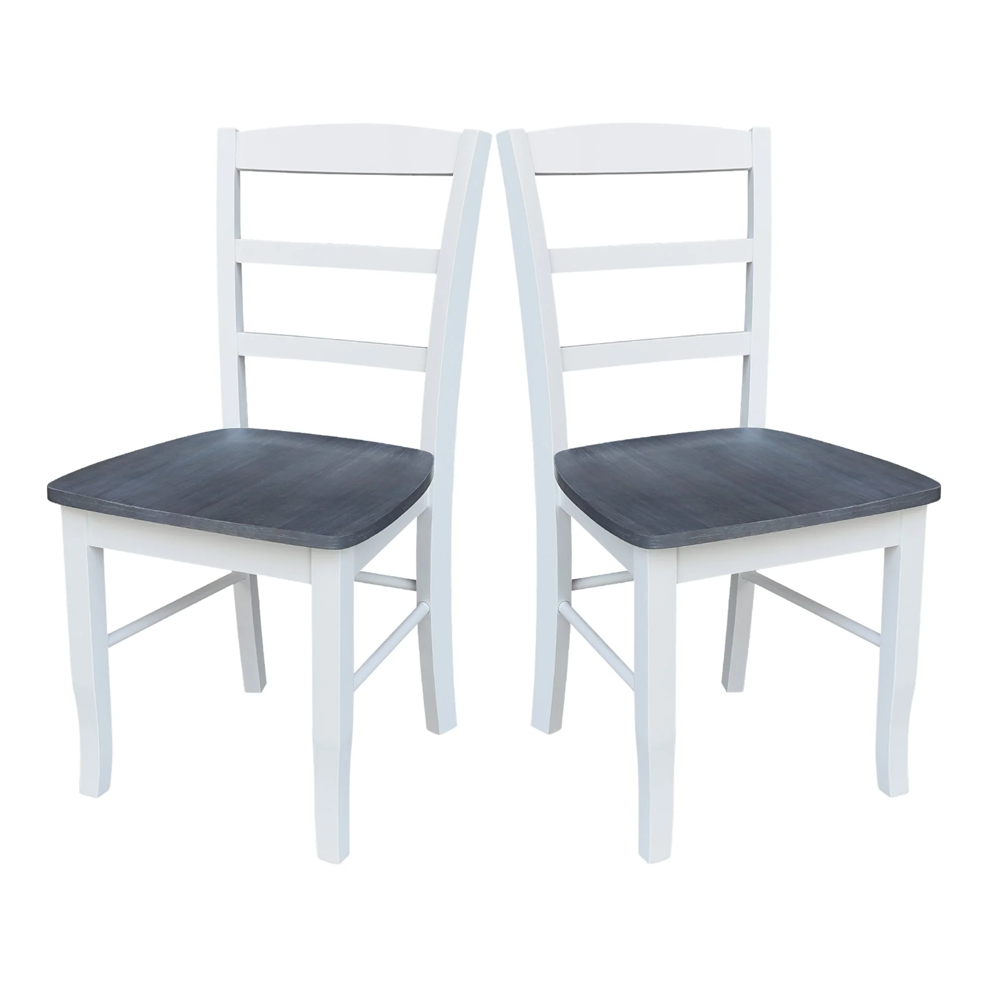 International Concepts Solid Wood Madrid Ladderback Chairs, Set of 2 - N/A