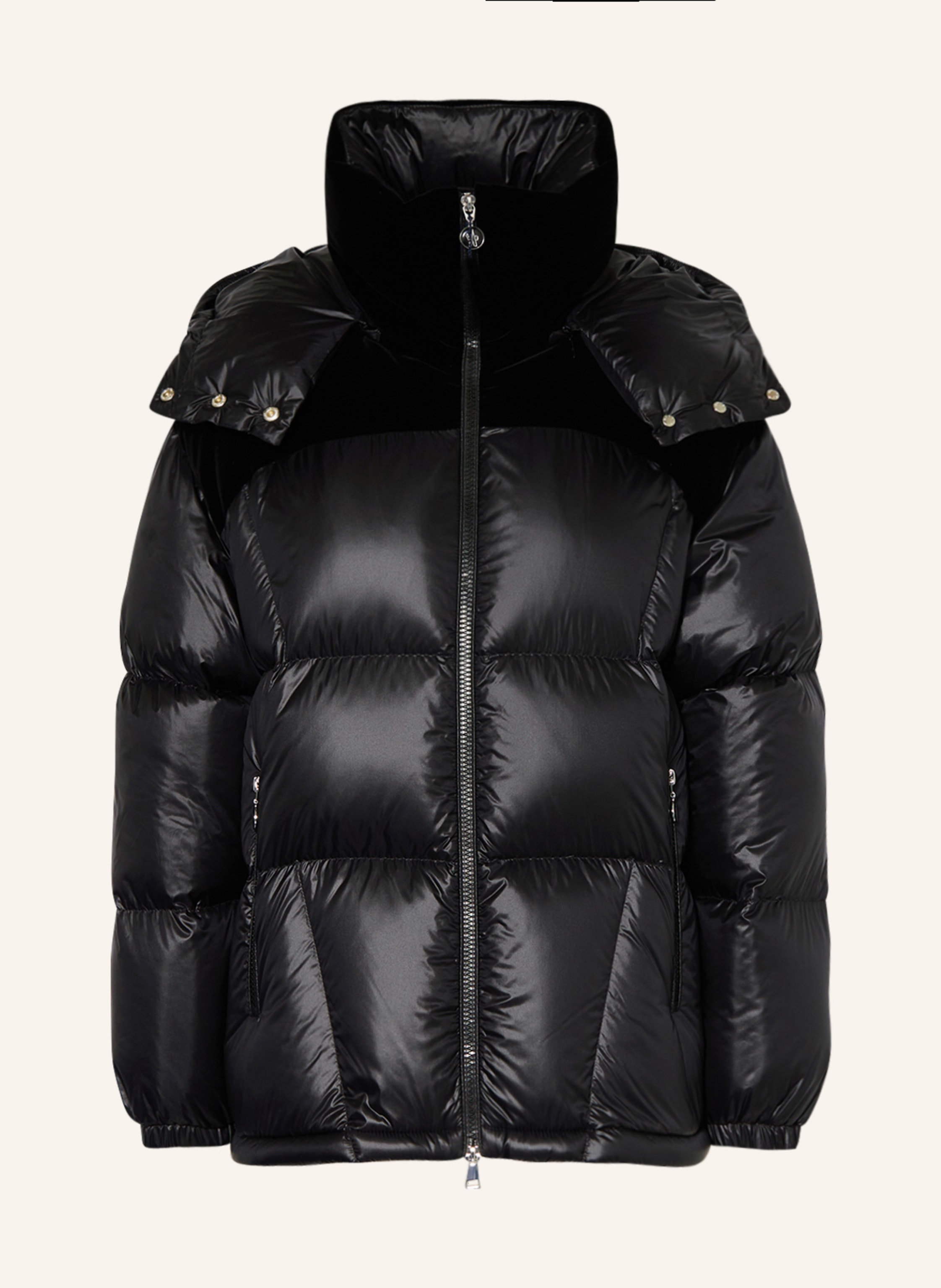 MONCLER Daunenjacke MEANDRE im Materialmix mit abnehmbarer Kapuze