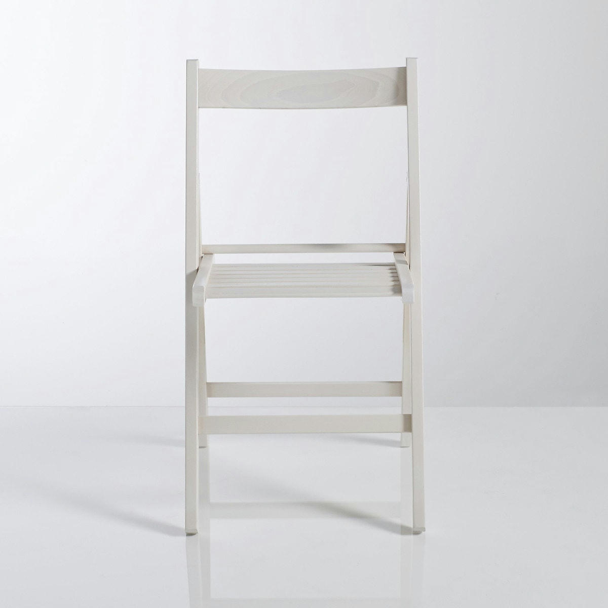 Lot de 2 chaises pliantes, hêtre massif, Yann