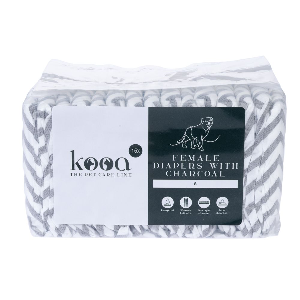 kooa Female Dog Nappies with Charcoal