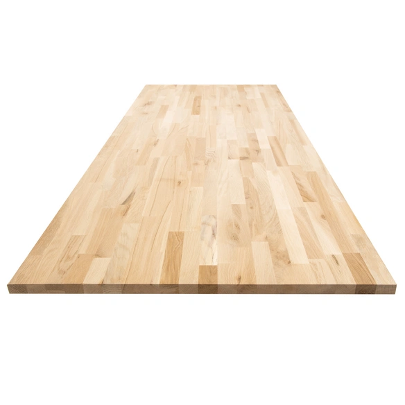 Leimholzplatte, 200 x 80 x 2,7 cm (L x B x S), Eiche Natur geschliffen