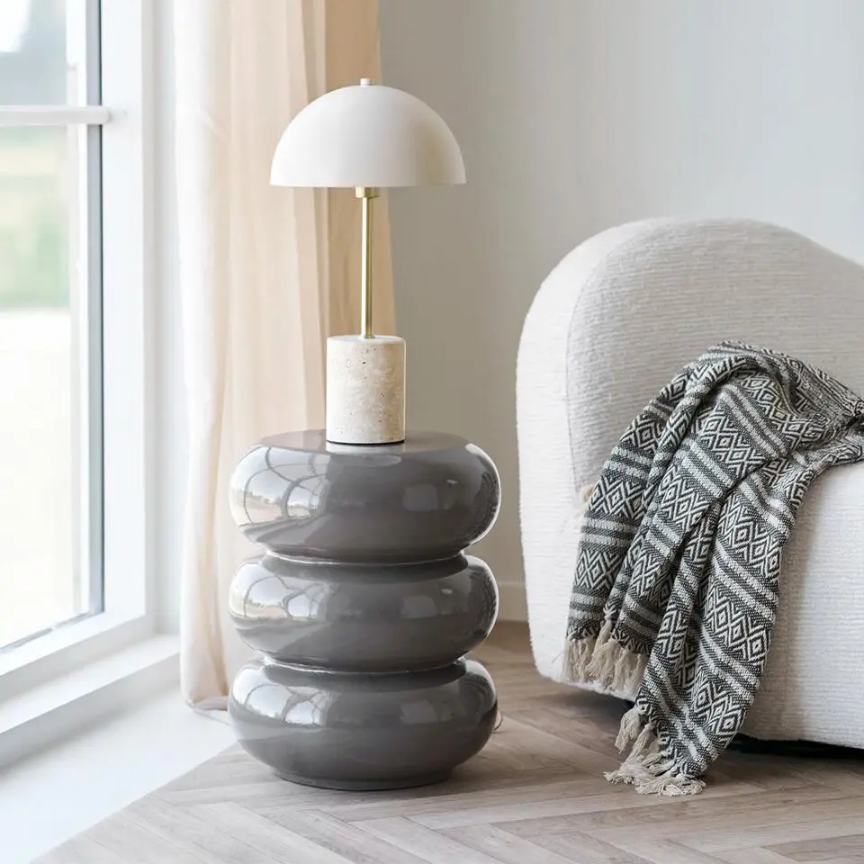 Artichok Beverly Ronde Bijzettafel Bruin - &Oslash; 36 x 44 cm