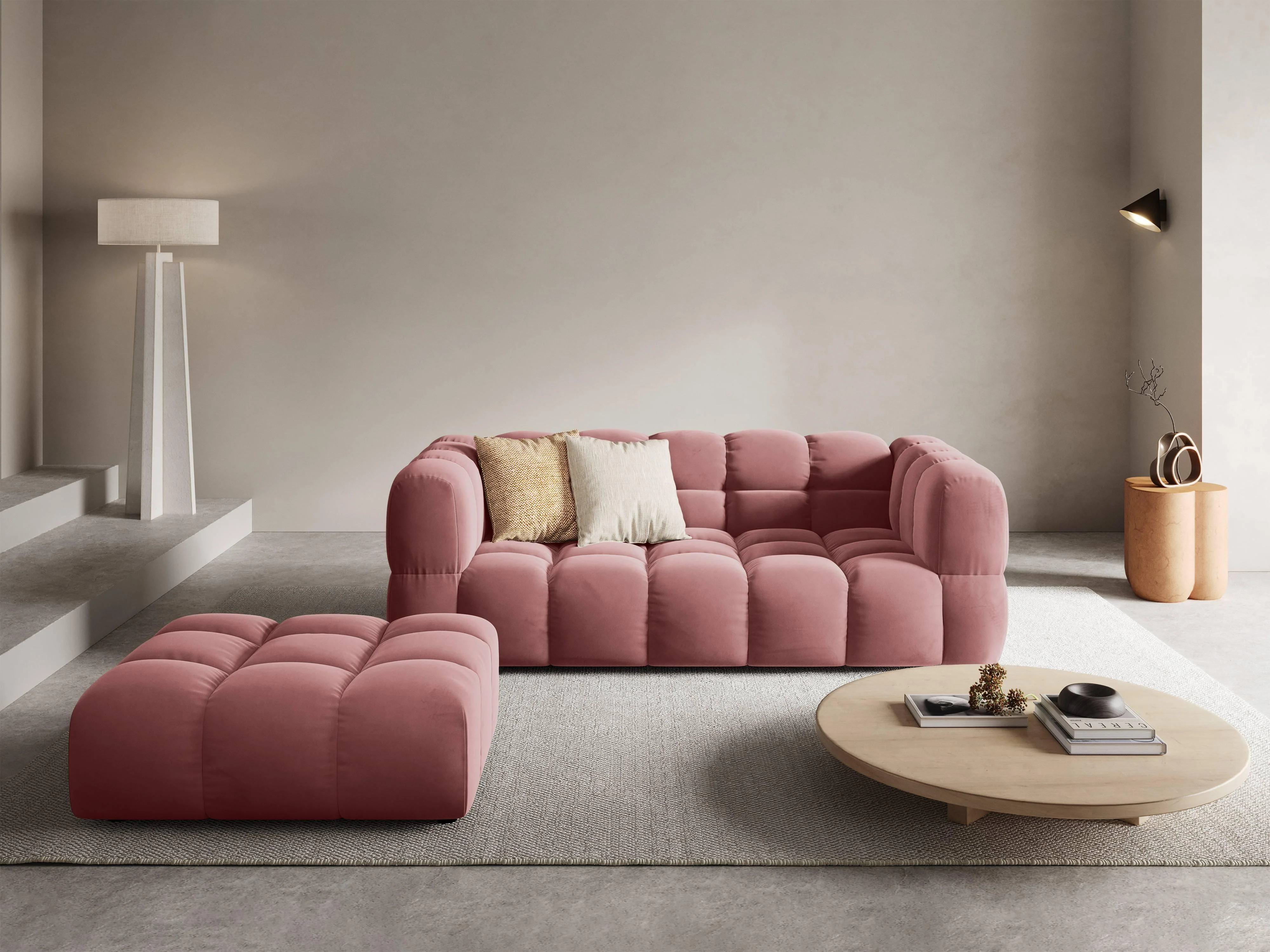 Hocker Sky velvet