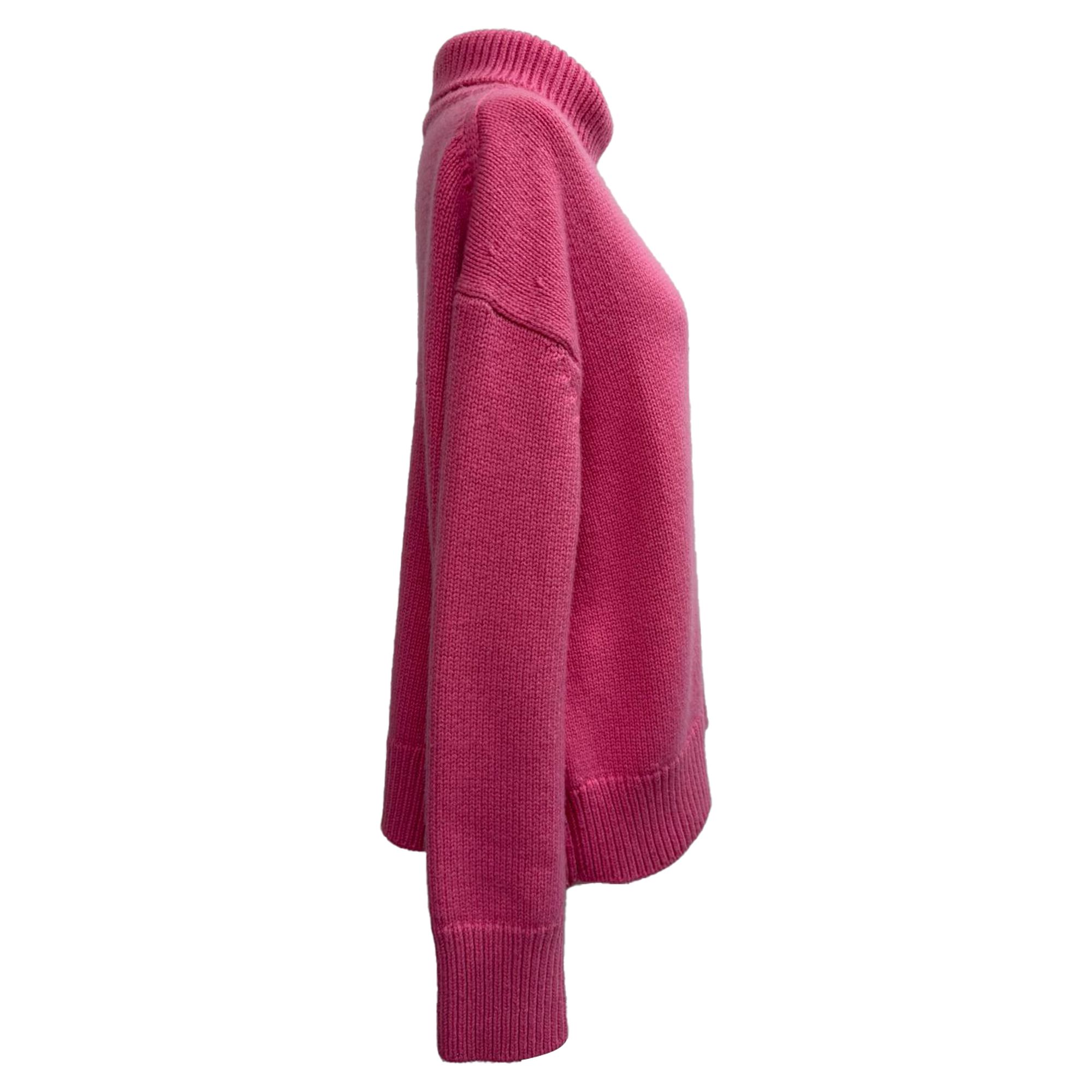 Celine Preloved Turtleneck Sweater in Pink Cashmere