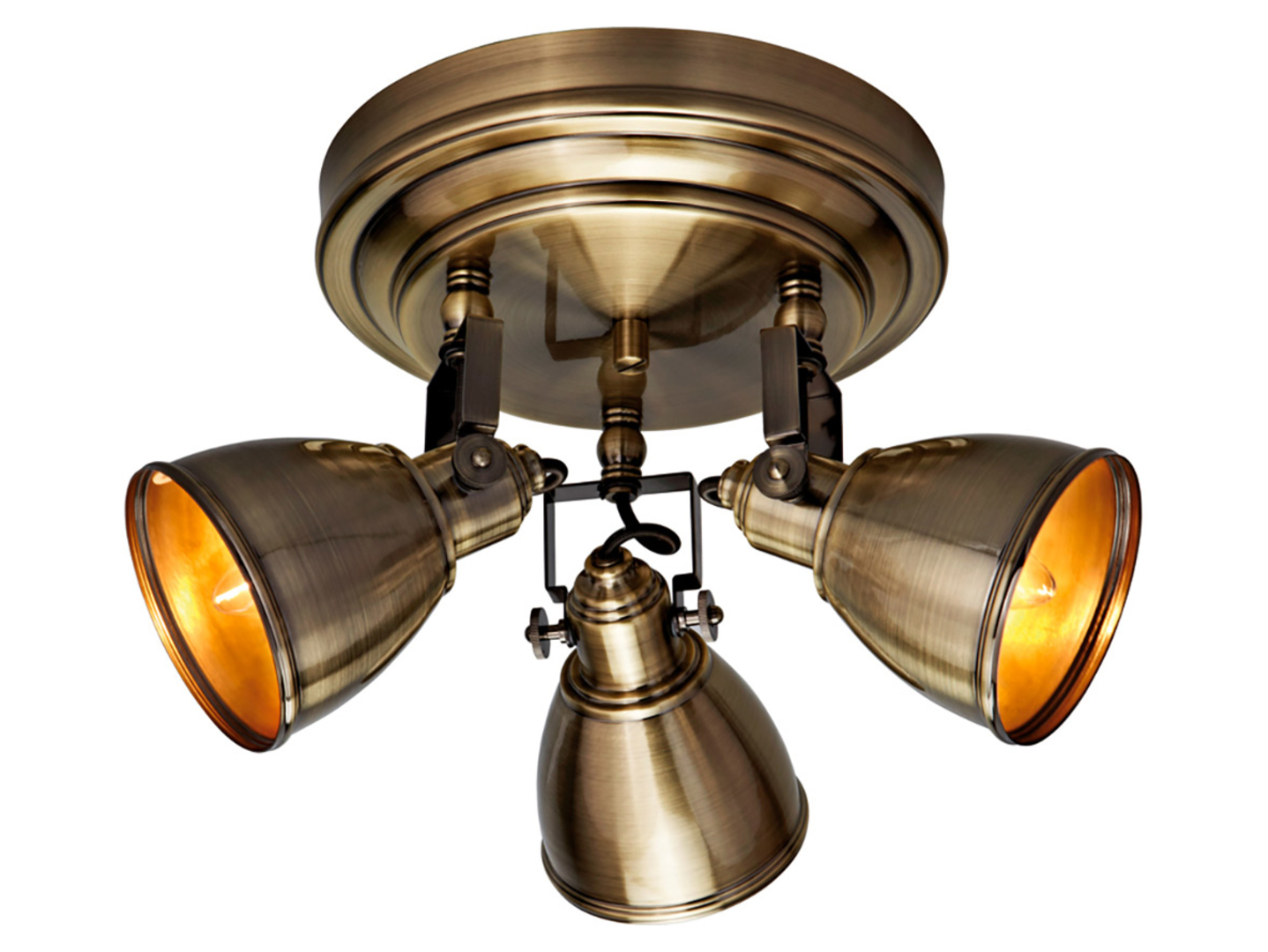 Lampa sufitowa 3SP 3-punktowa metalowa złota