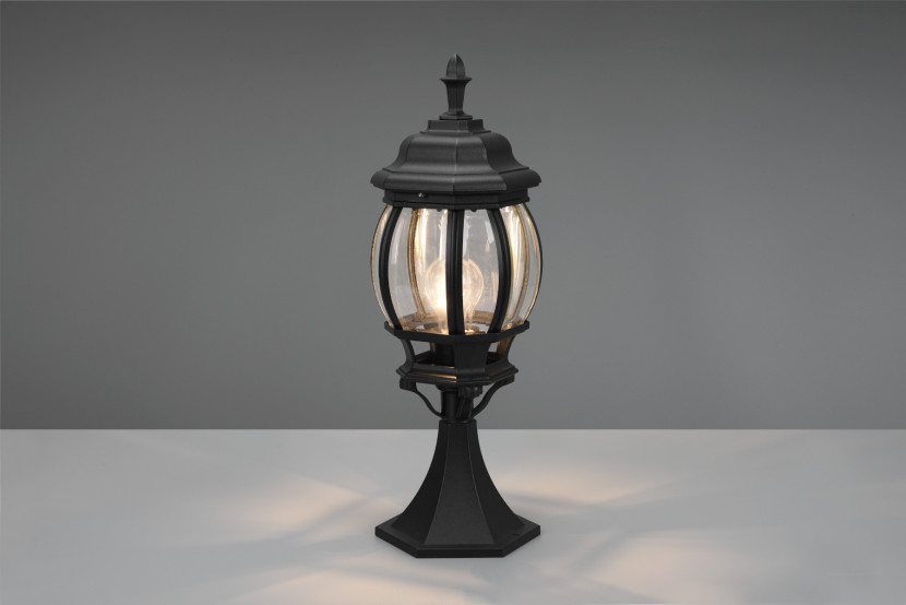 Lampa ogrodowa stojąca czarna ELVO wys:49 cm 1xE27x60W IP23 Trio