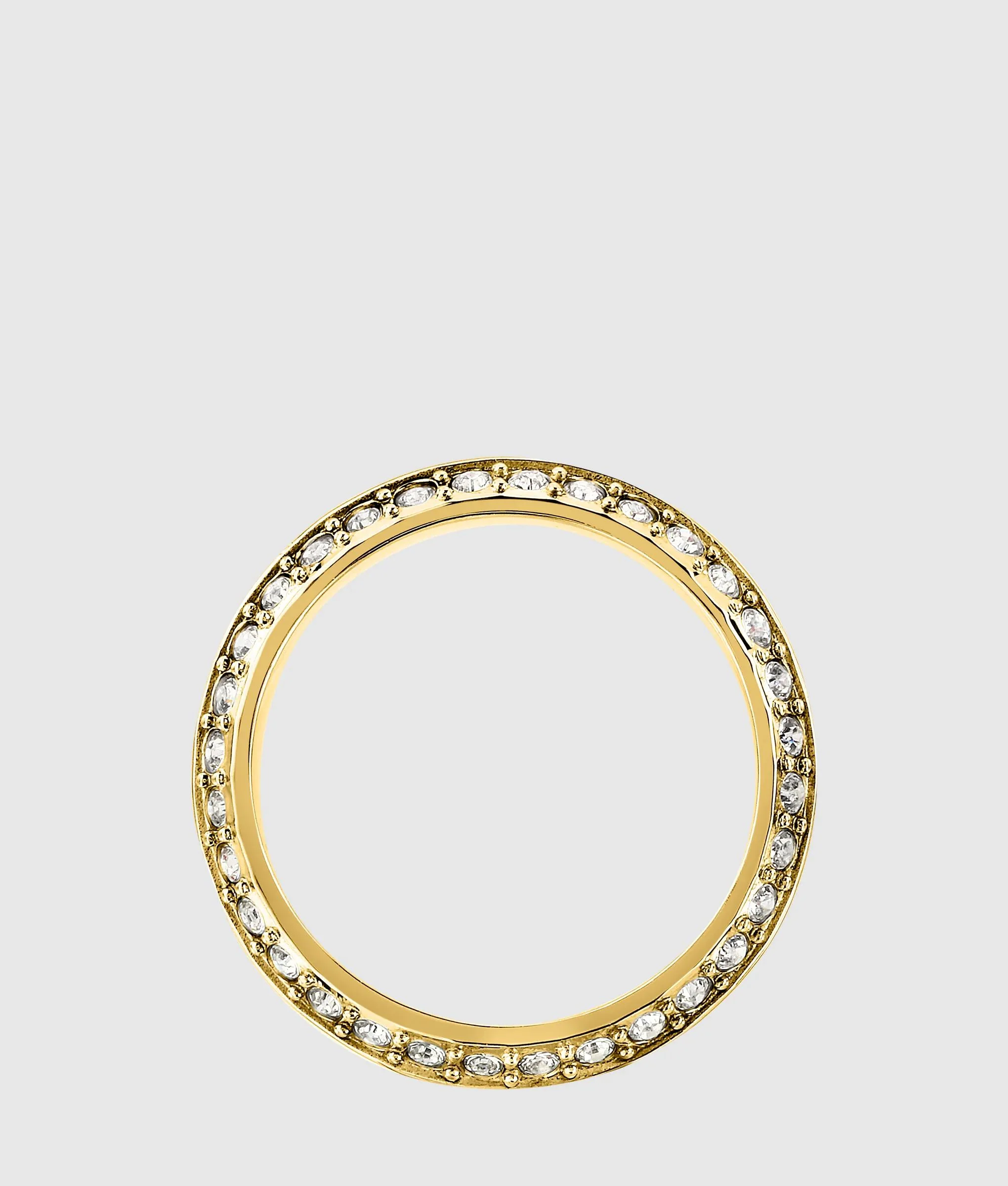 Bague dorée à cristaux