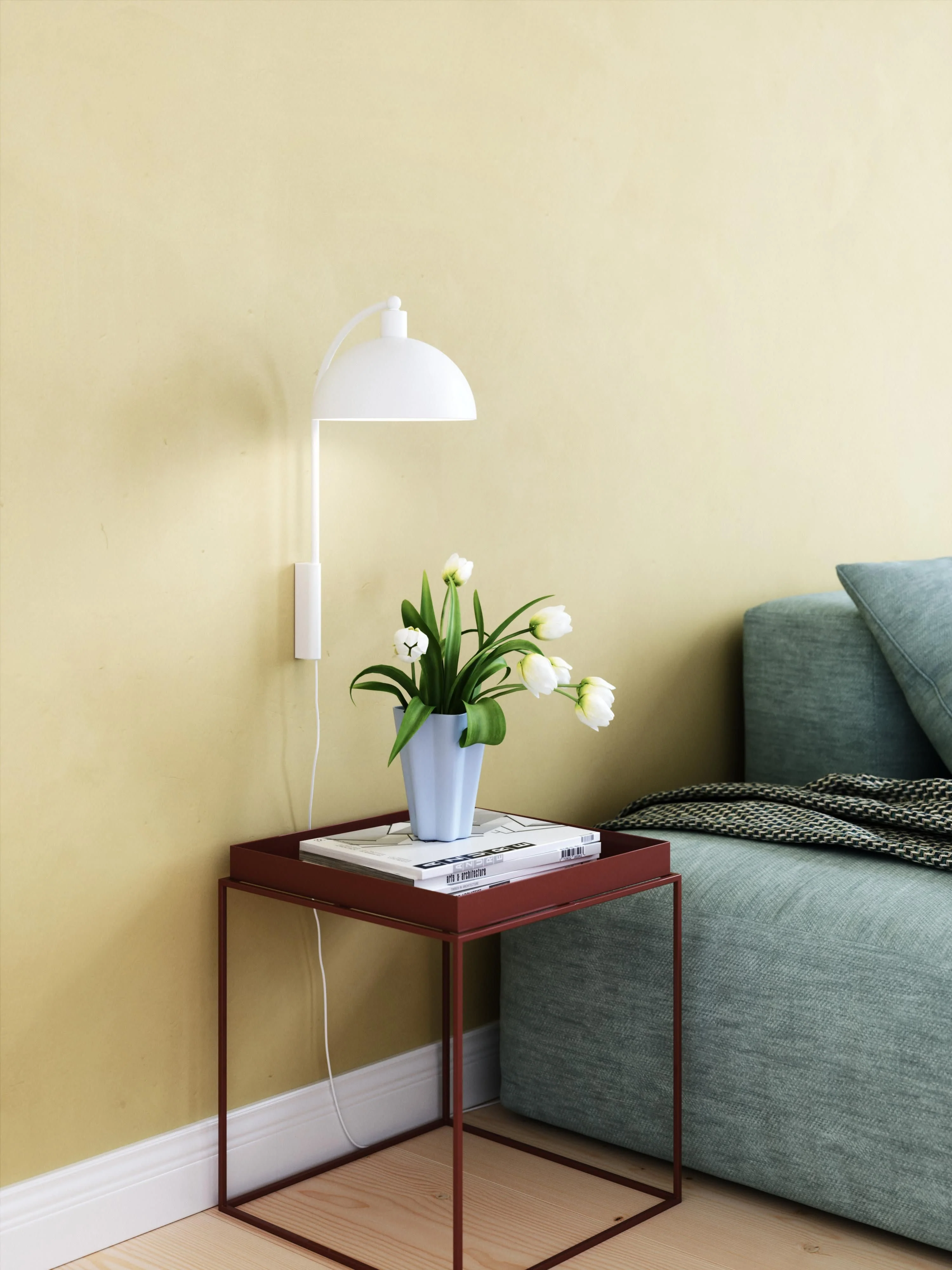 Große Wandleuchte Ellen mit Stecker