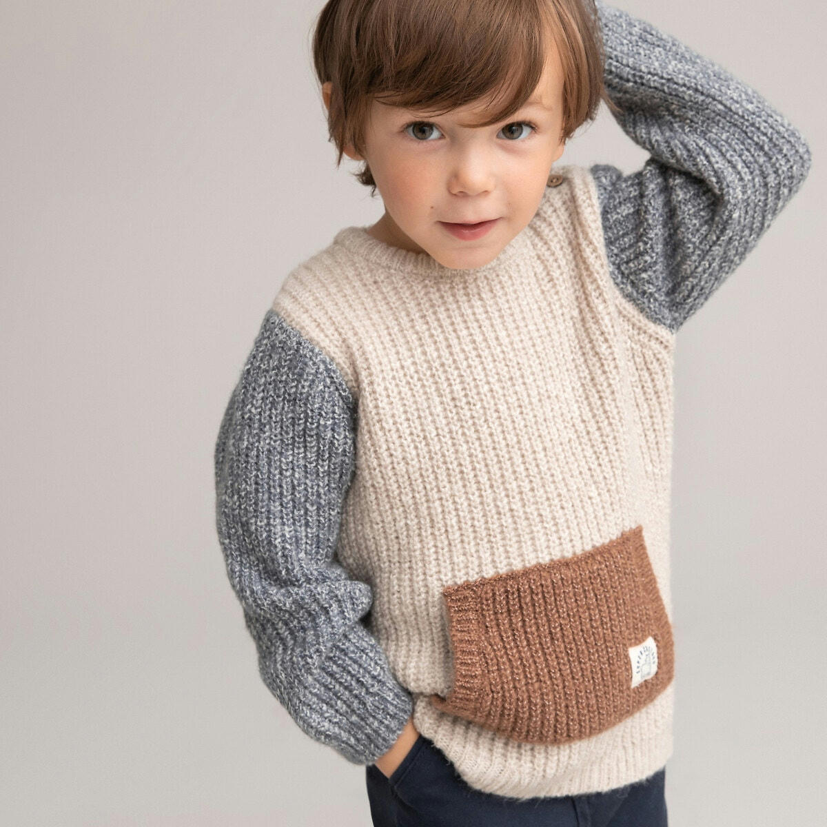 Pull col rond en grosse maille
