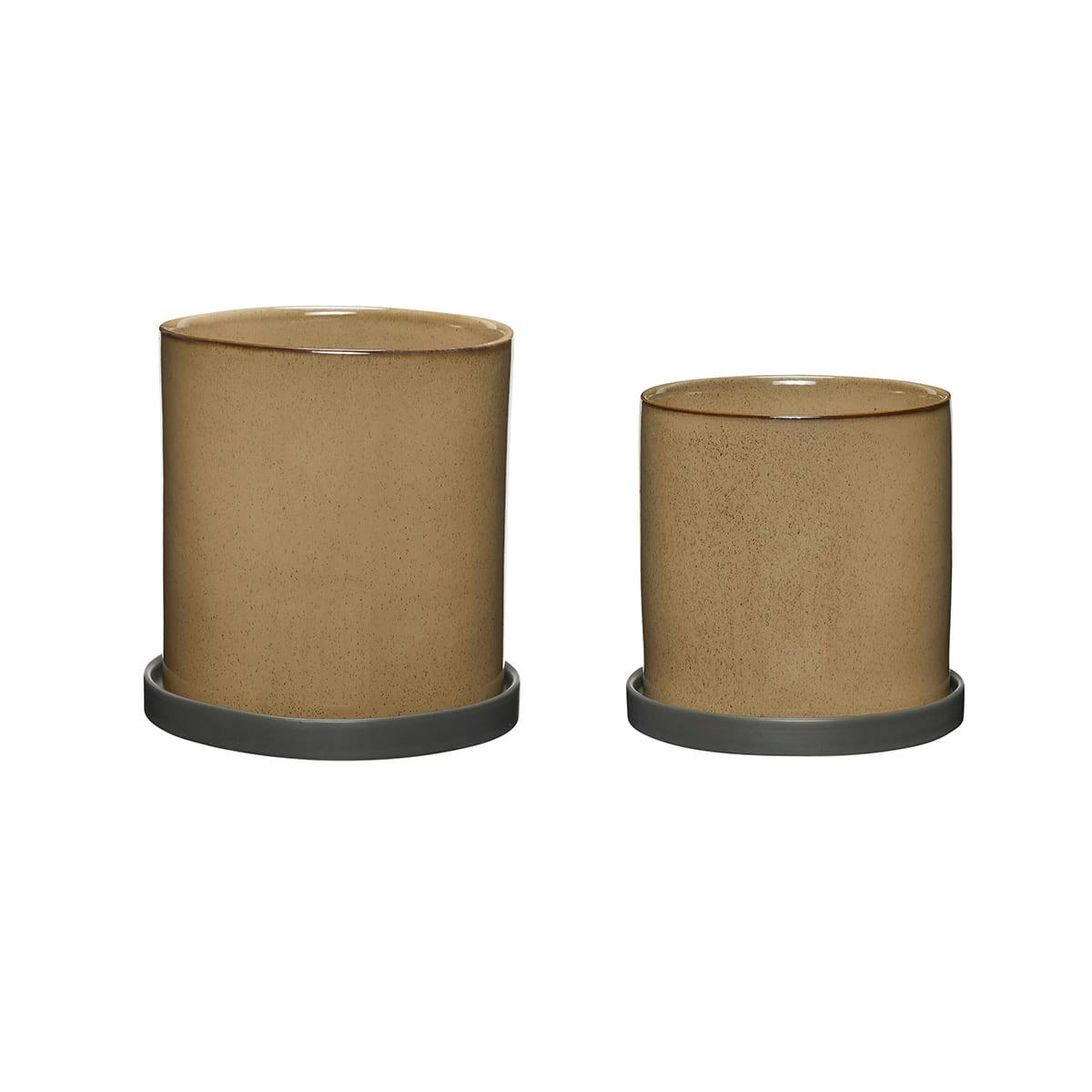 ERA - Pots en céramique marron (set de 2)