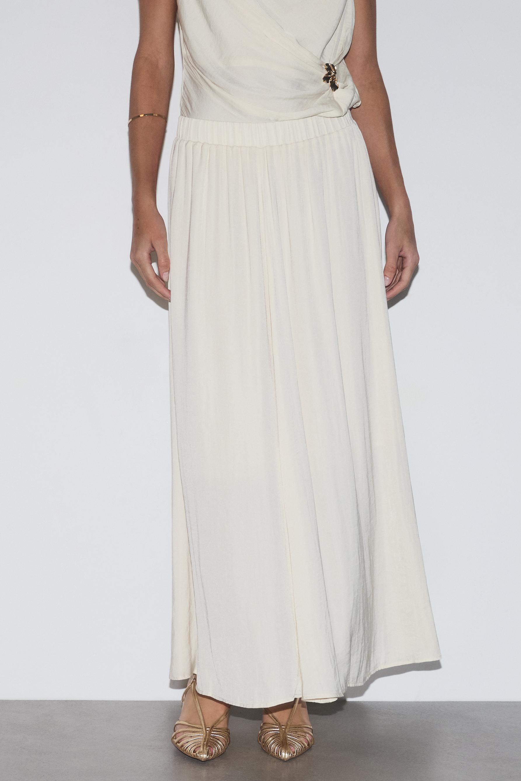 Falda midi textura