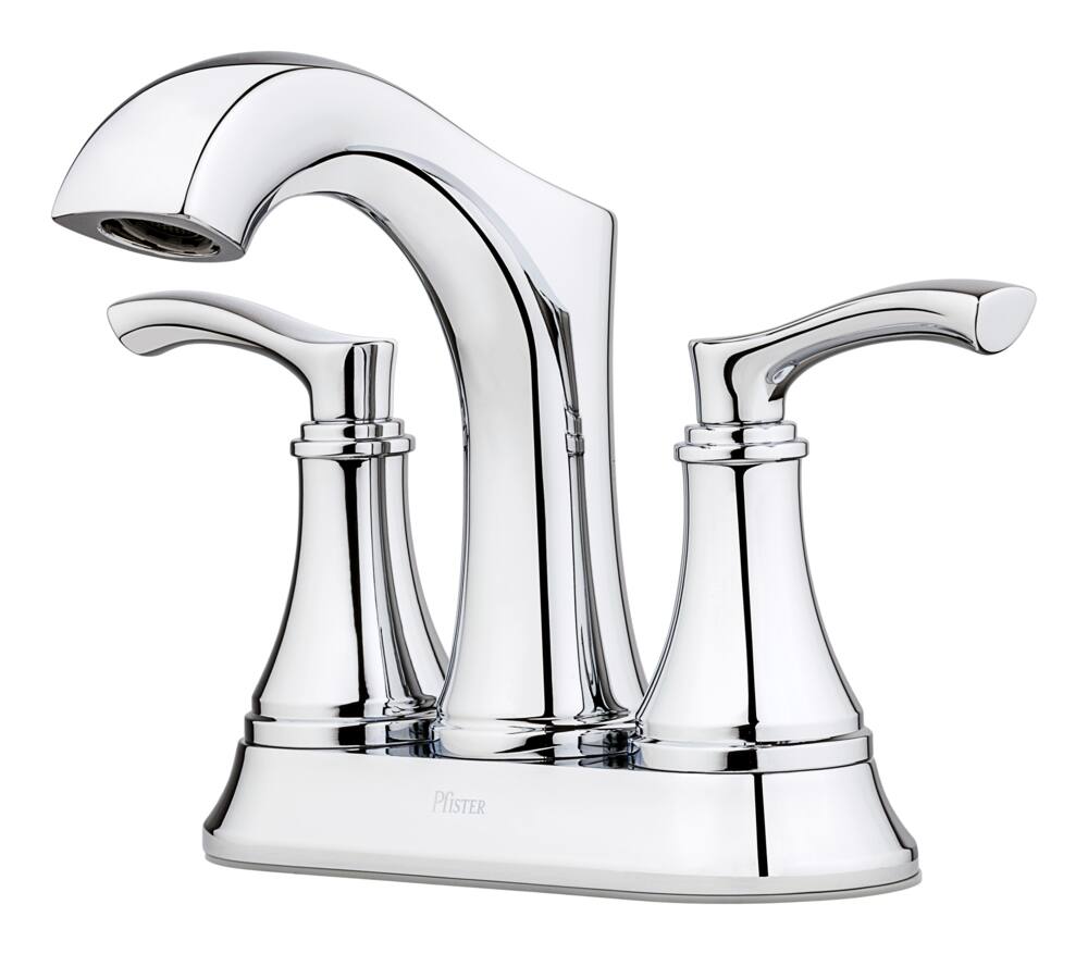 Pfister Auden Double Handle 4-in Centerset Bathroom Sink Faucet, WaterSense® Certified, Chrome