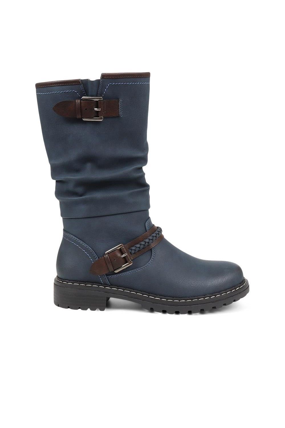 Pavers Buckle Mid Calf Boots