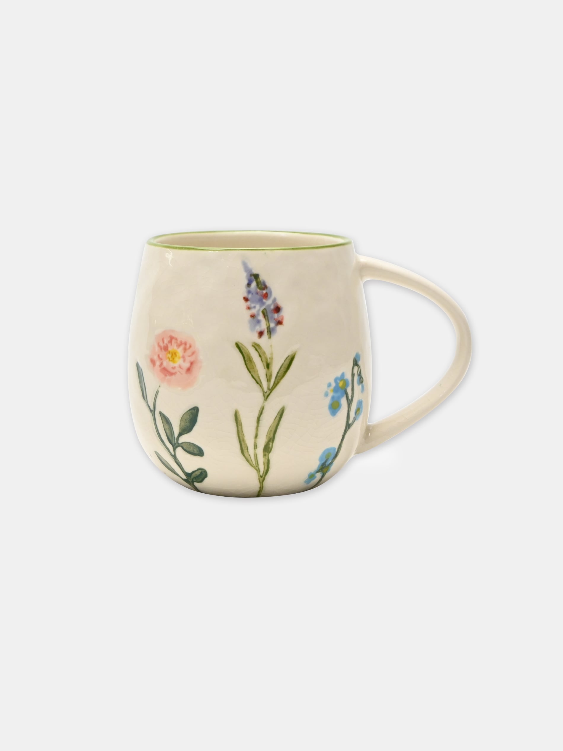 Ceramiczny kubek z motywem kwiatowym