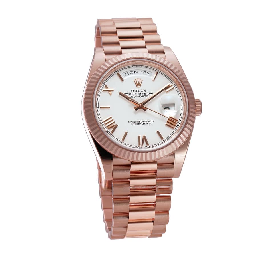Rolex Day-Date 228235 “White Dial” Signature Replica 1:1
