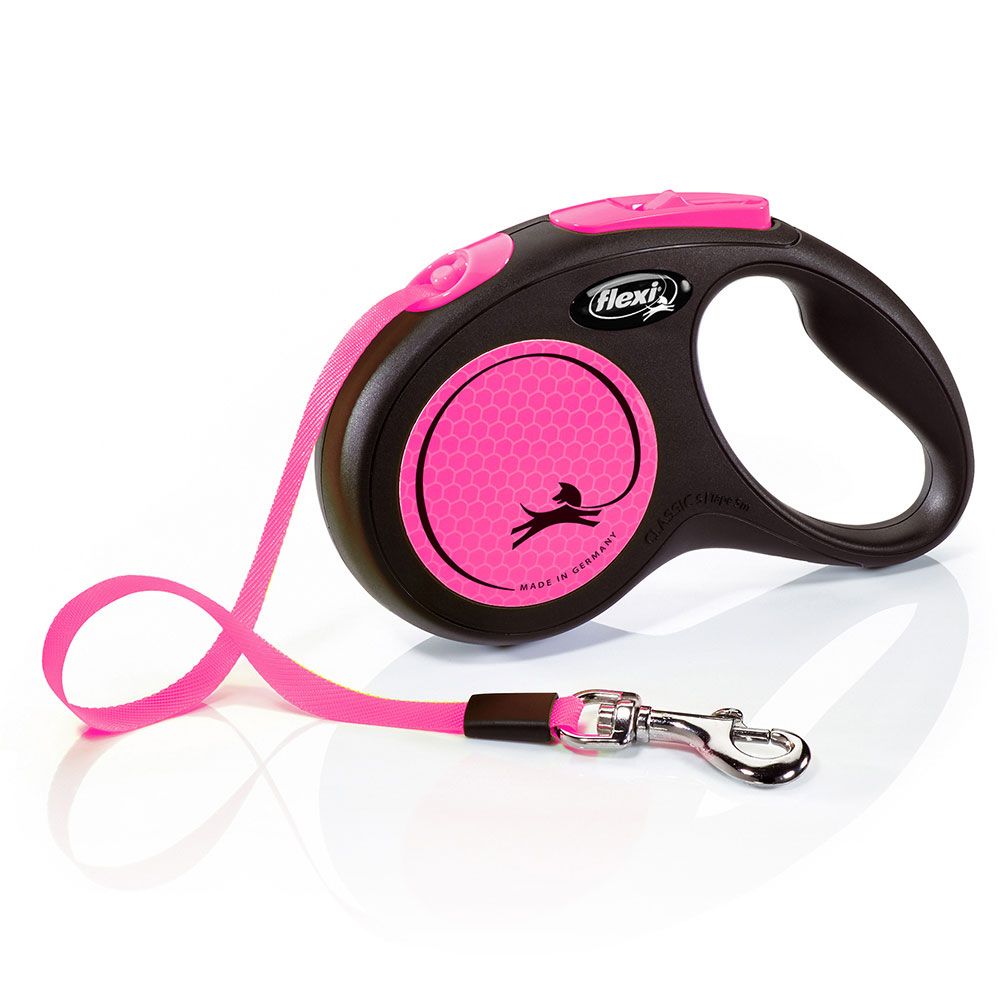flexi New Neon Pink Harness 5m Lead