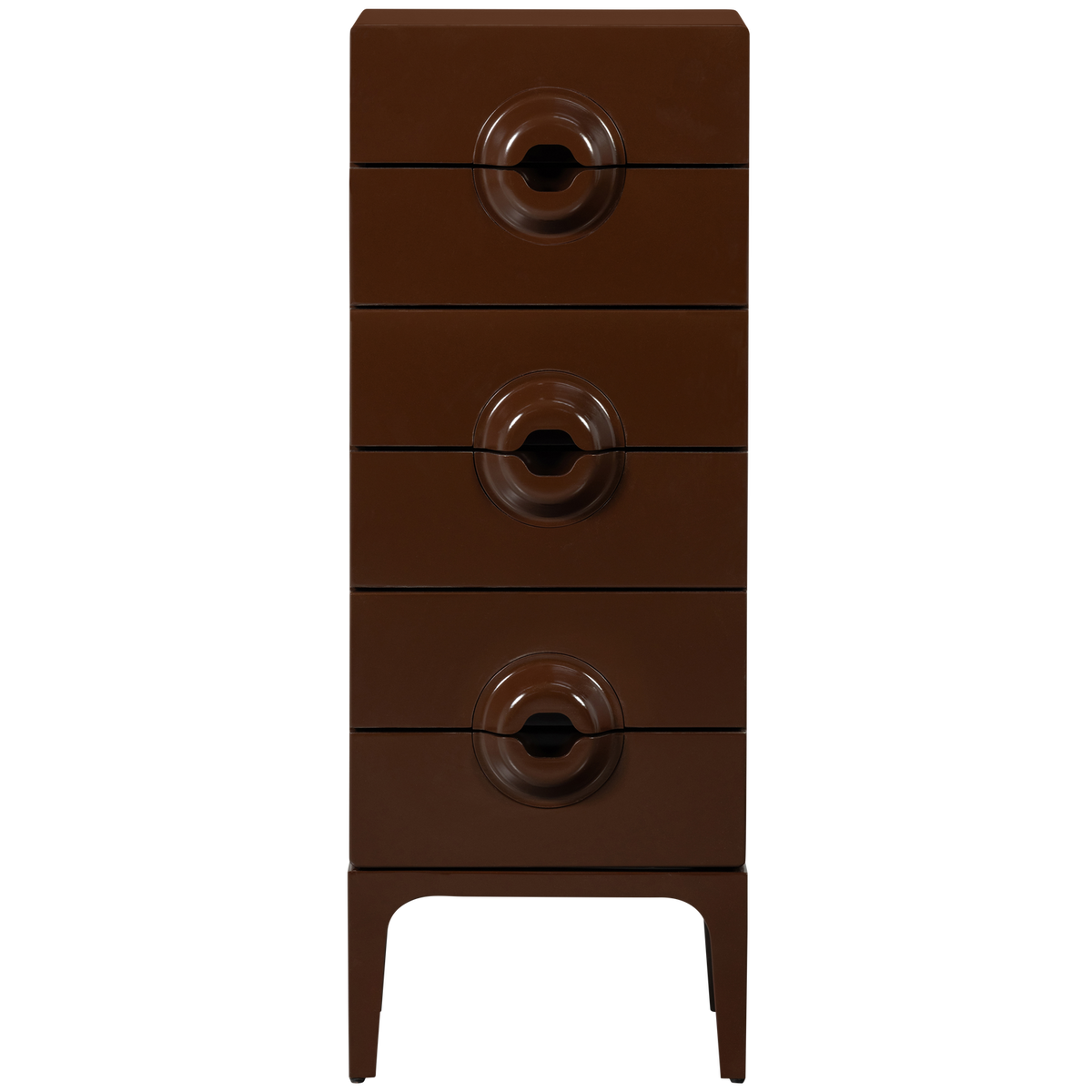WOOOD ladekast 6 lades Merge - Hout - Bruin/Rood - 120x44x45 cm