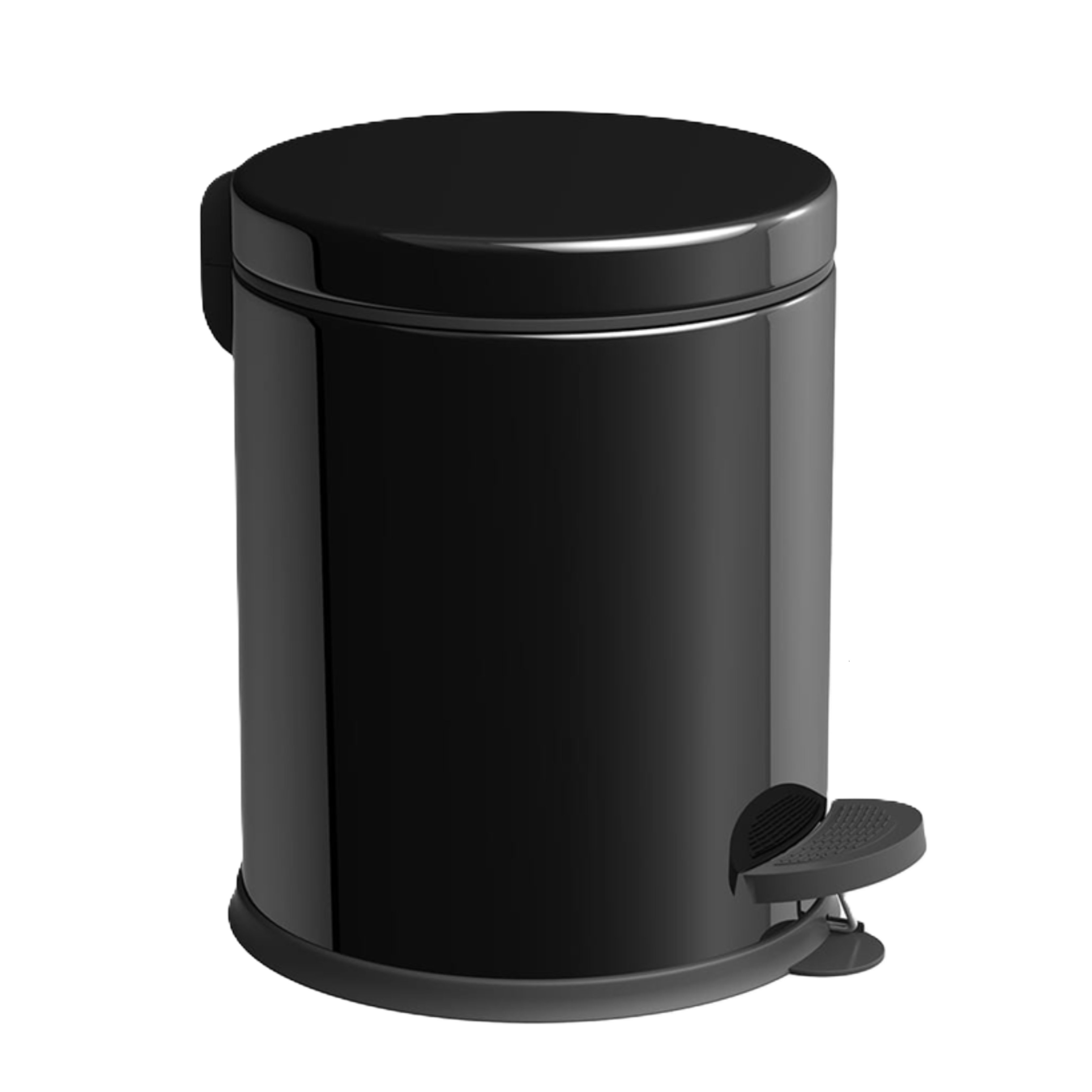 Kosz na śmieci łazienkowy biurowy z pedałem czarny matowy stal Easyform 3l