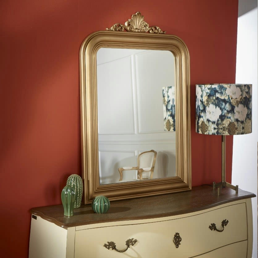 MATIGNON - Miroir en bois doré 100 x 78 cm