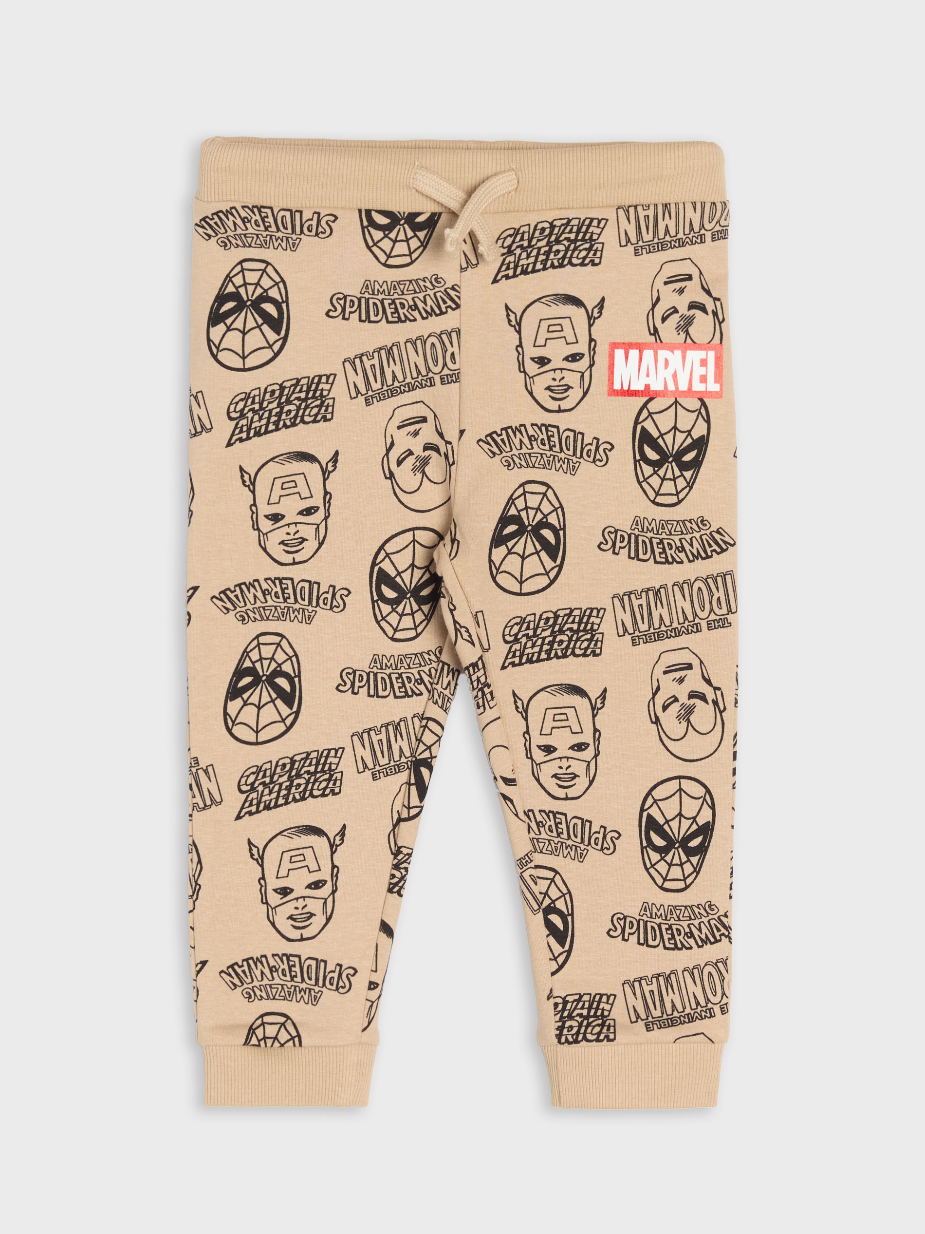 Spodnie dresowe jogger ze wzorem Marvel