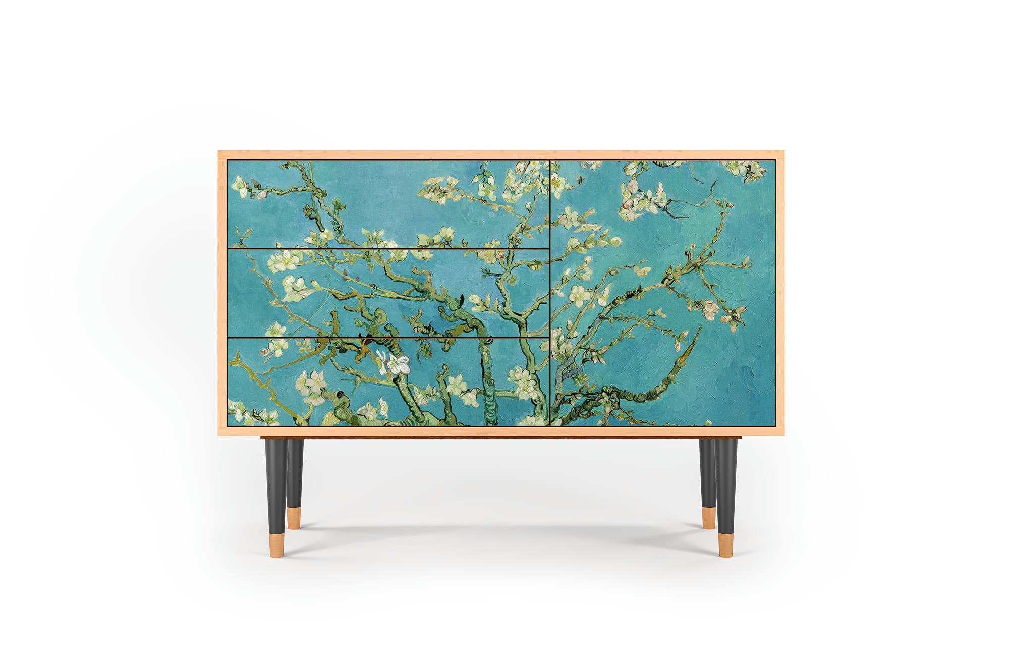 ALMOND BLOSSOM BY VAN GOGH - Buffet  bleu 3 tiroirs et 1 porte L 115 cm