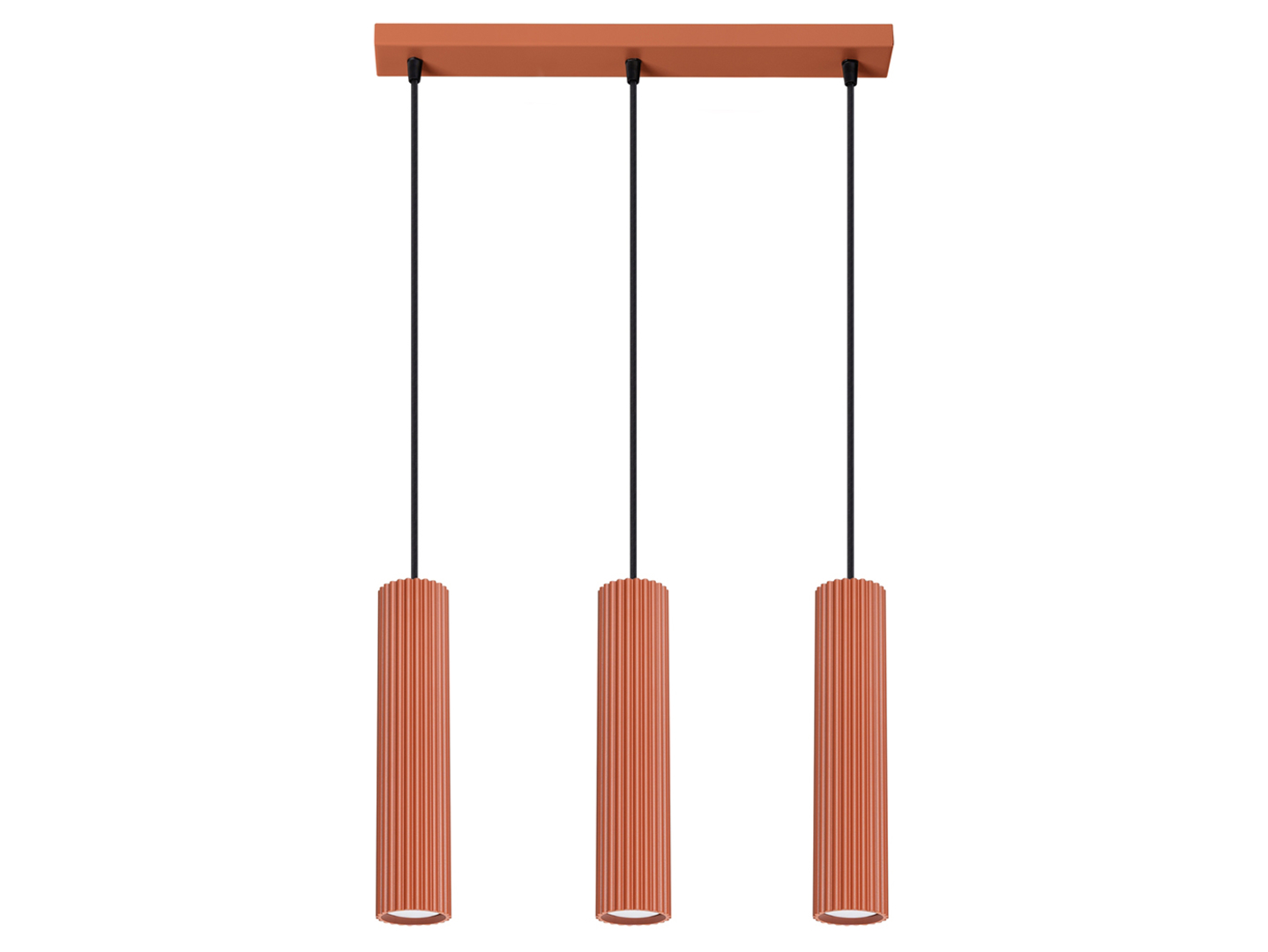 Lampa wisząca Karbon 3-punktowa aluminiowa 98 cm czerwona