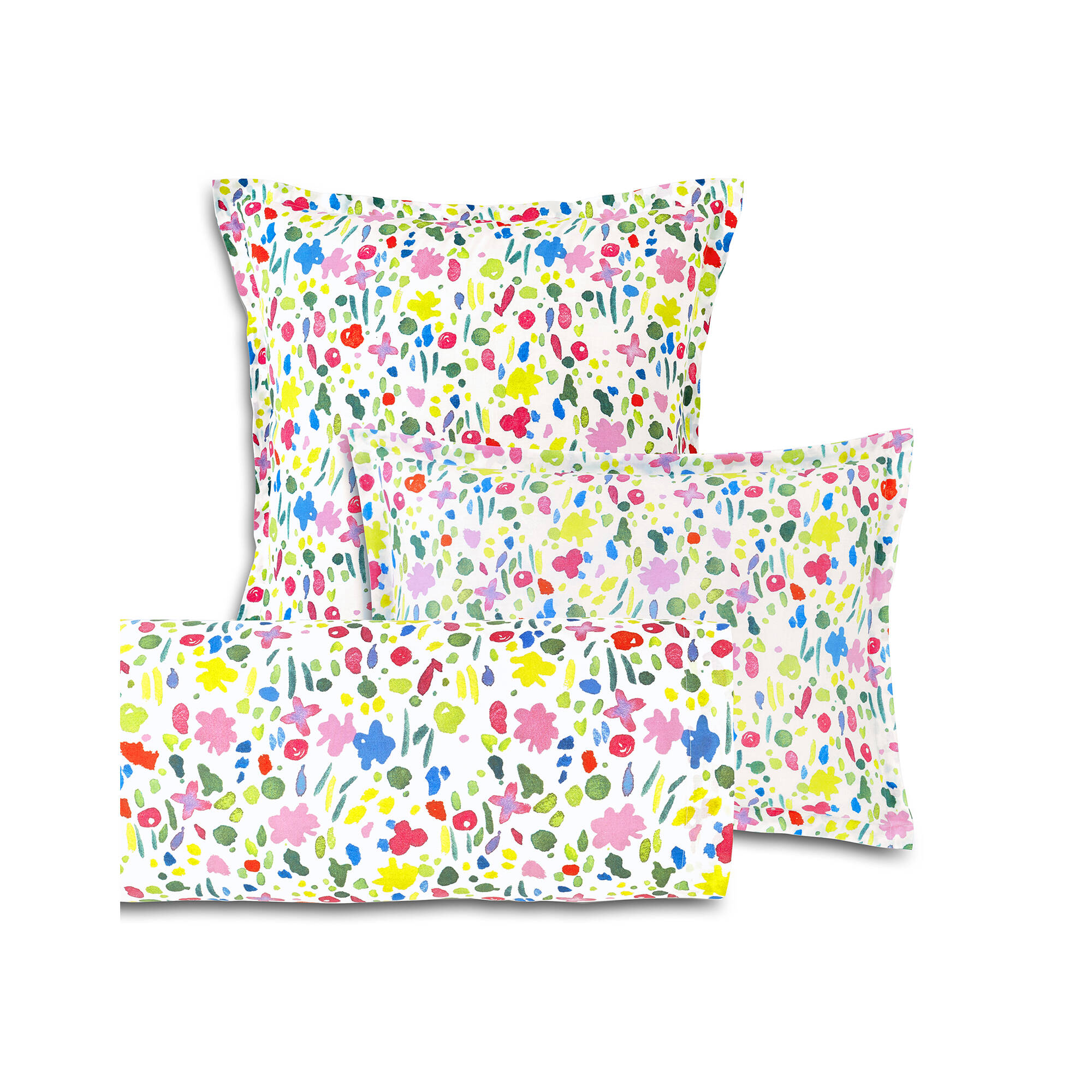 Linge de lit Aquarelle coton imprimé fleuri