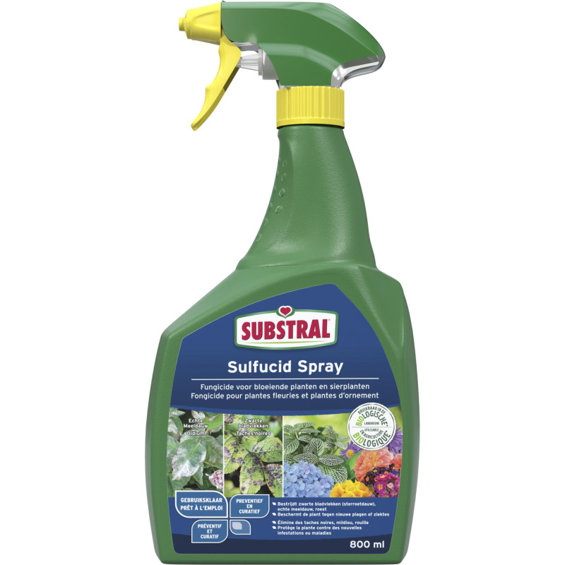 Spray fongicide pour plantes ornementales Sulfucid 0,8 L SUBSTRAL