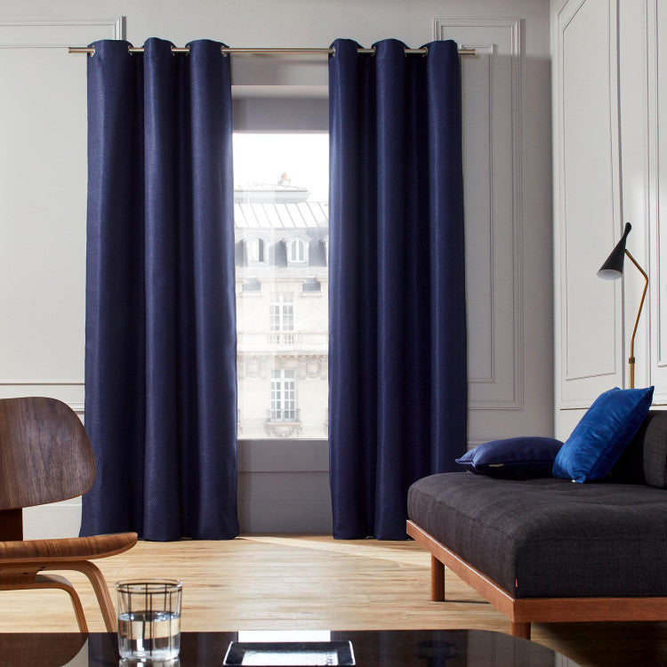 Madura Gordijn Coconut middernachtblauw 140x350 cm