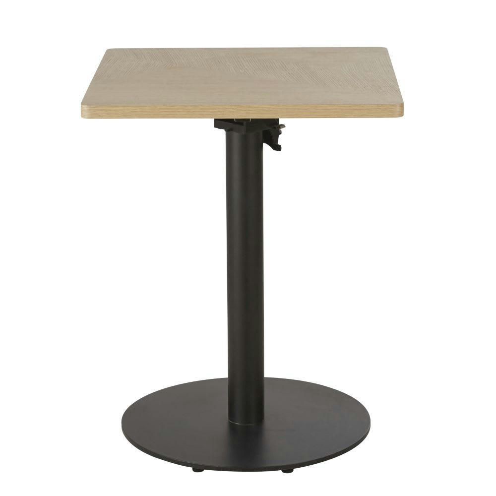 Element Business - Plateau de table professionnel carré motif géométrique 2 personnes L60