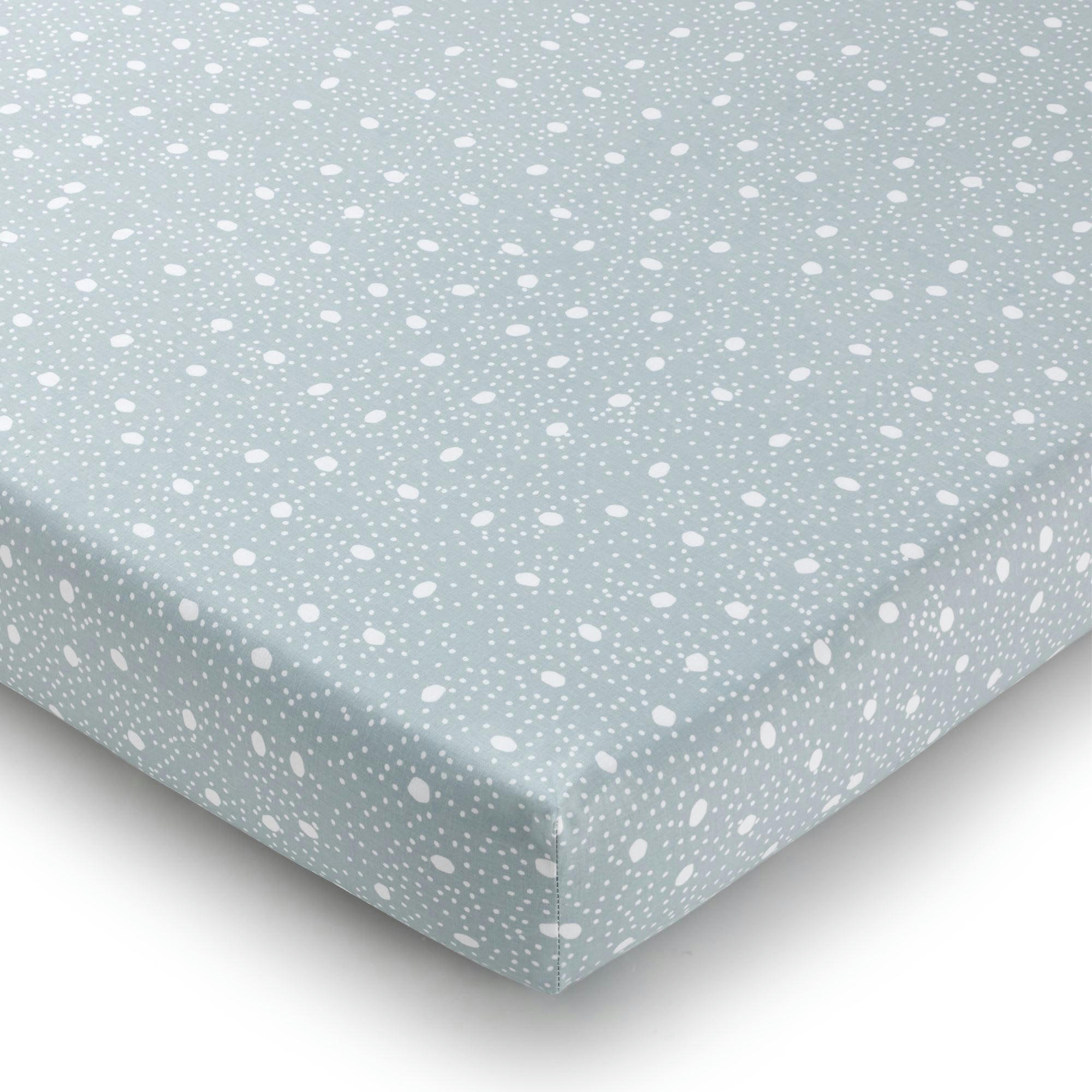 JARDIN ZEN - Drap-housse 140x190x28 bleu en coton