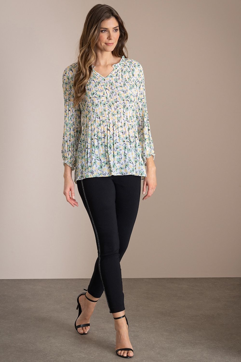 Klass. Printed Pleat Top