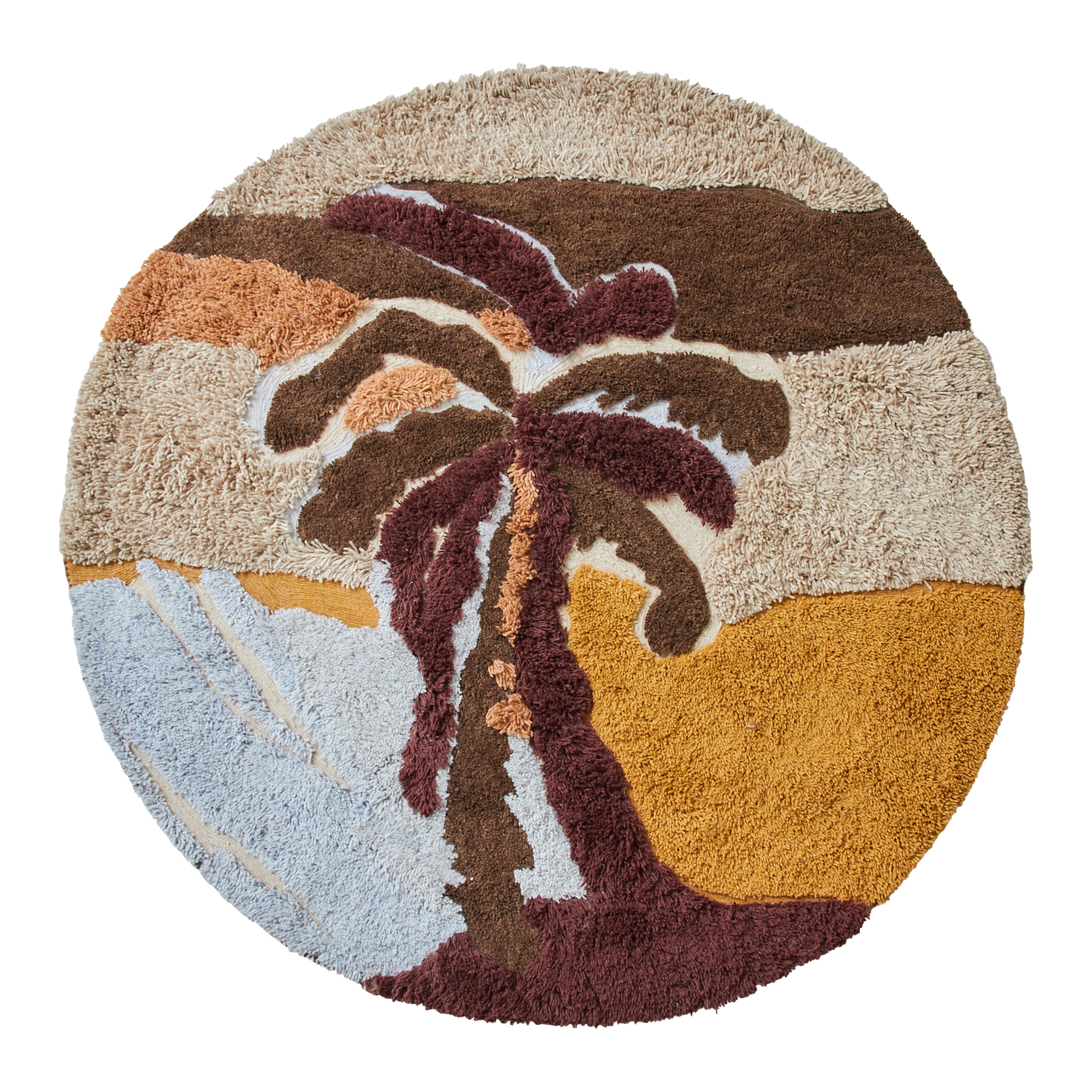 HKliving Tufted Vloerkleed Ø 150 cm - Palm Beach