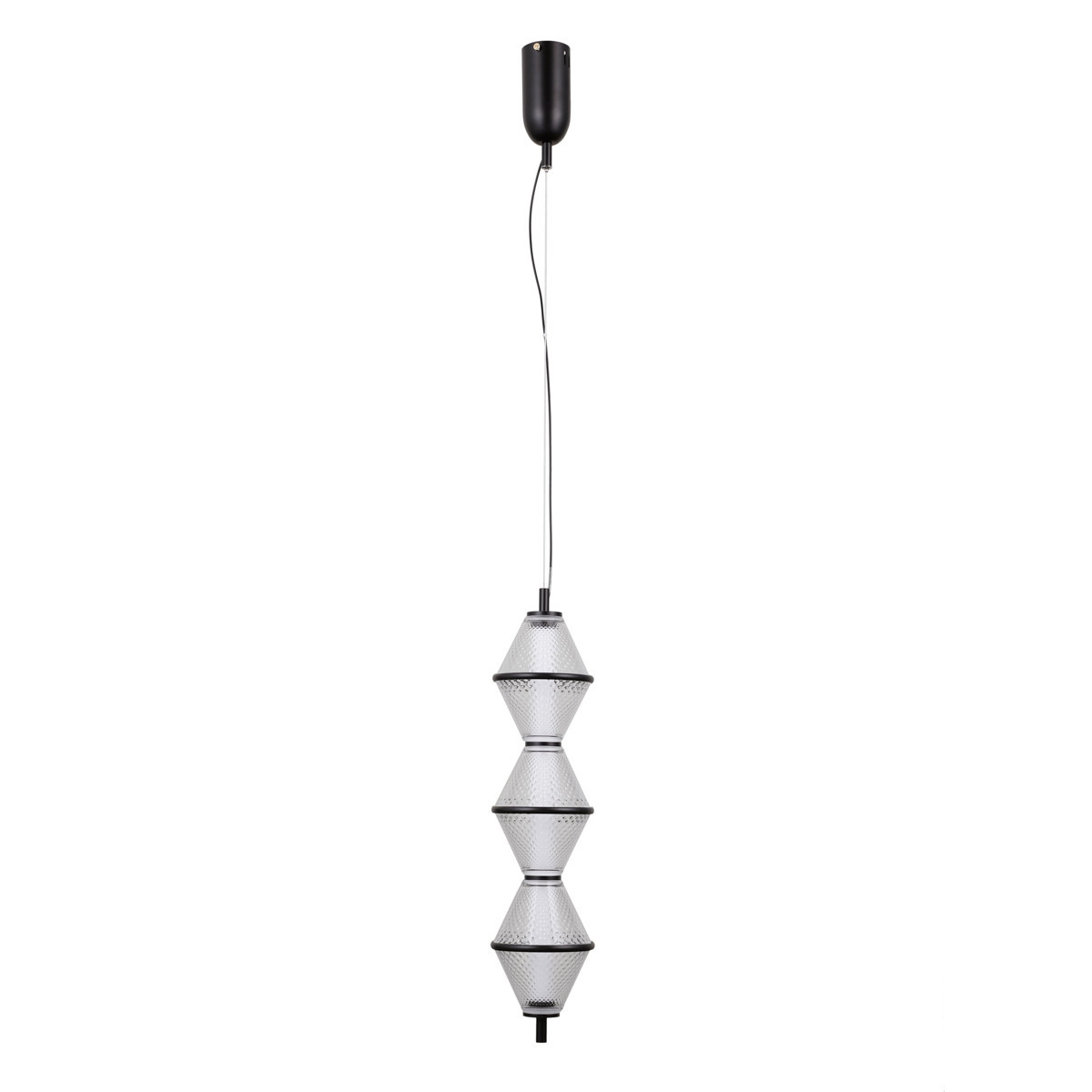Lampa wisząca FUENTE czarna matowa LED 3x15W Ciepła biel 1108lm Italux