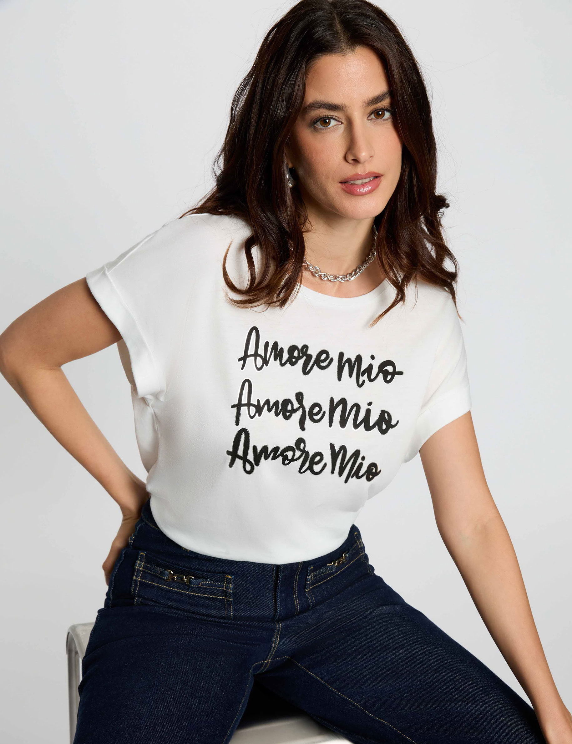 Round Neck T-Shirt White Women