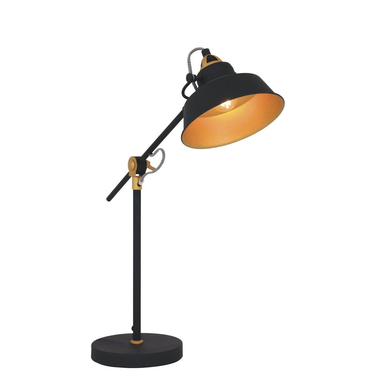 Mexlite tafellamp nove - 1 lichts - 40x 75 cm - zwart