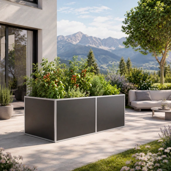Hochbeet, BxHxL: 205 x 77 x 91 cm, Aluminium