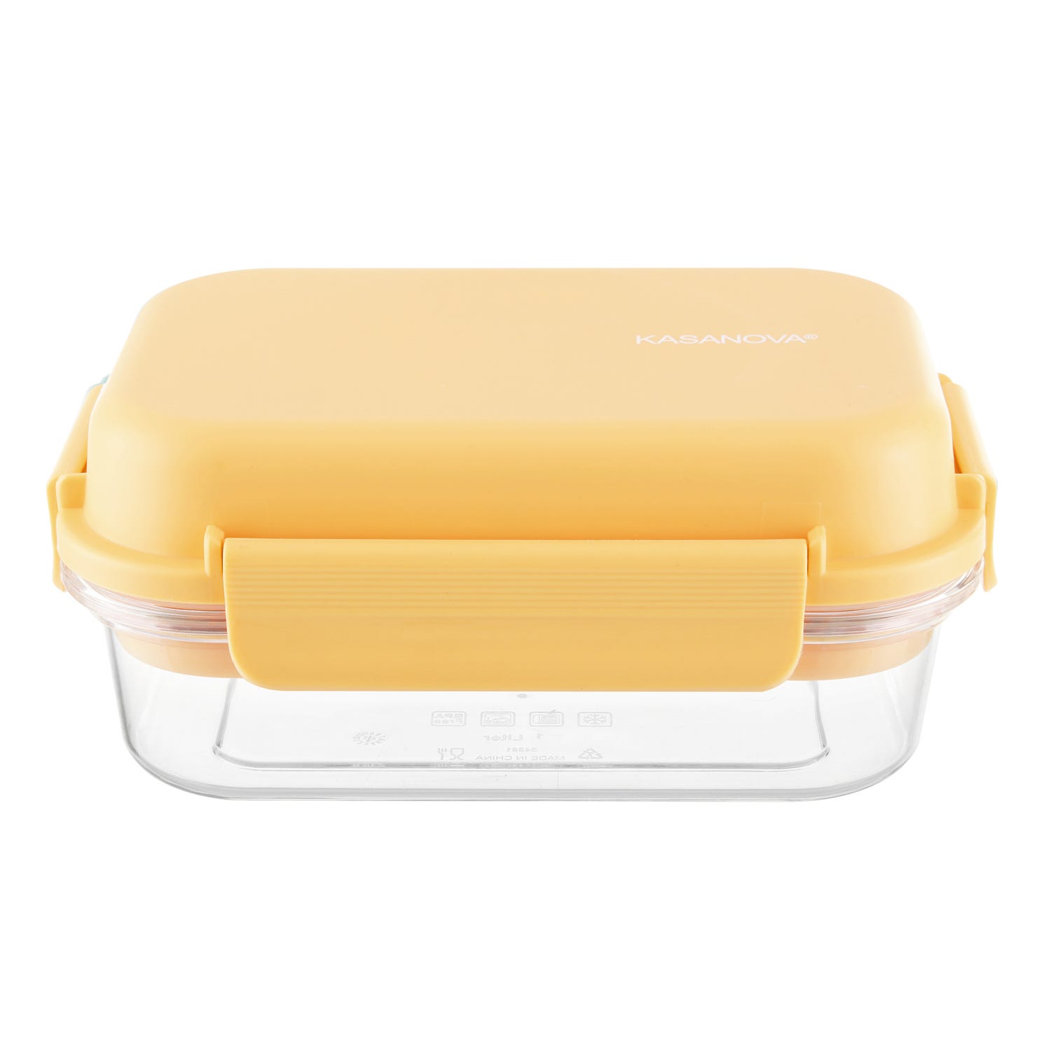 Lunch box per poke a scomparti giallo