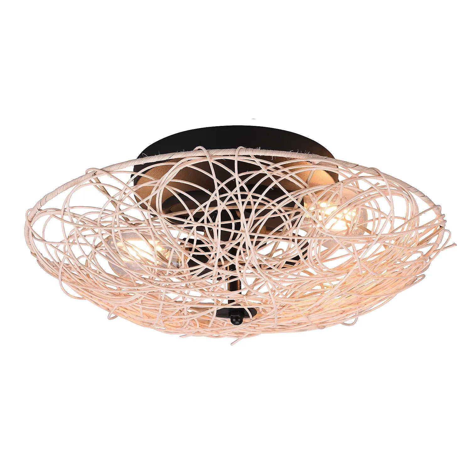 Trio Leuchten plafondlamp Lovis - 2 lichts - 40 x 14  cm - zwart beige