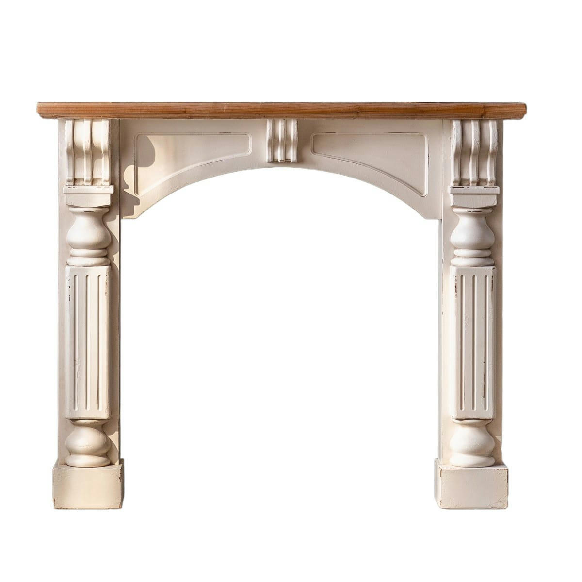 MANOIR - Manteau de cheminée en bois de Pin blanc