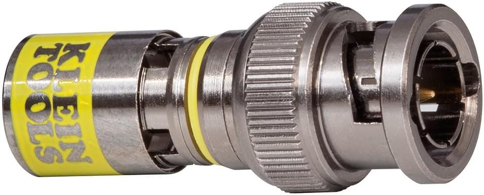 Klein Tools VDV813-613 BNC-Connector for RG6/6Q Coaxial Cables, Universal Compression Connectors, Male, 35-Pack